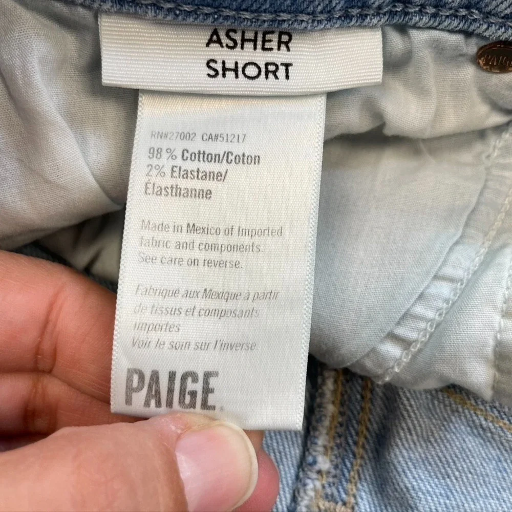 Paige Asher Short Jean Womens 30 10 Blue Denim Cut Off Beach Festival Summer